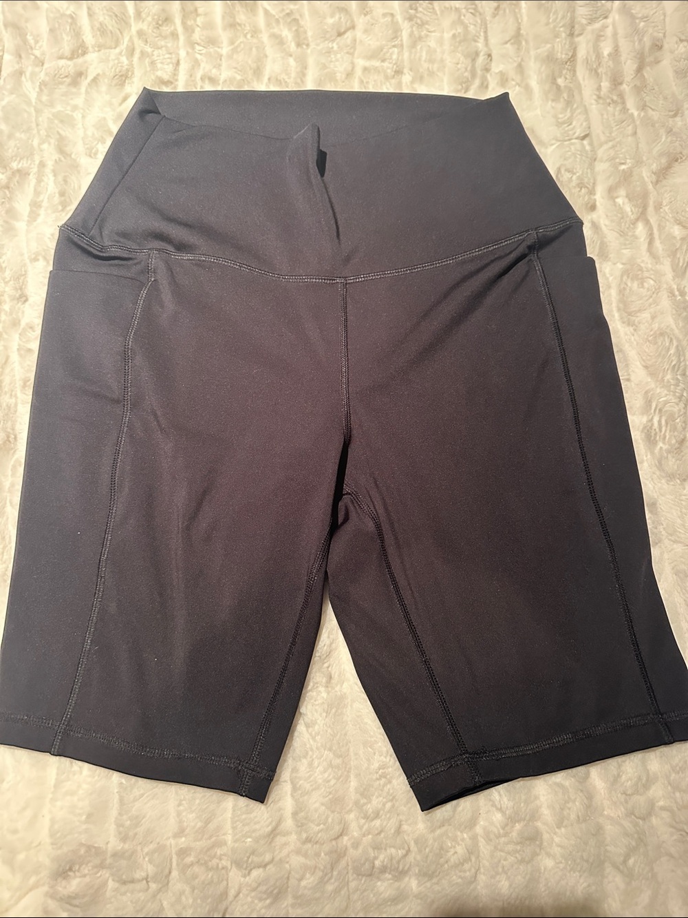 Spyder Black High-Waist Women's Bike Shorts with pockets